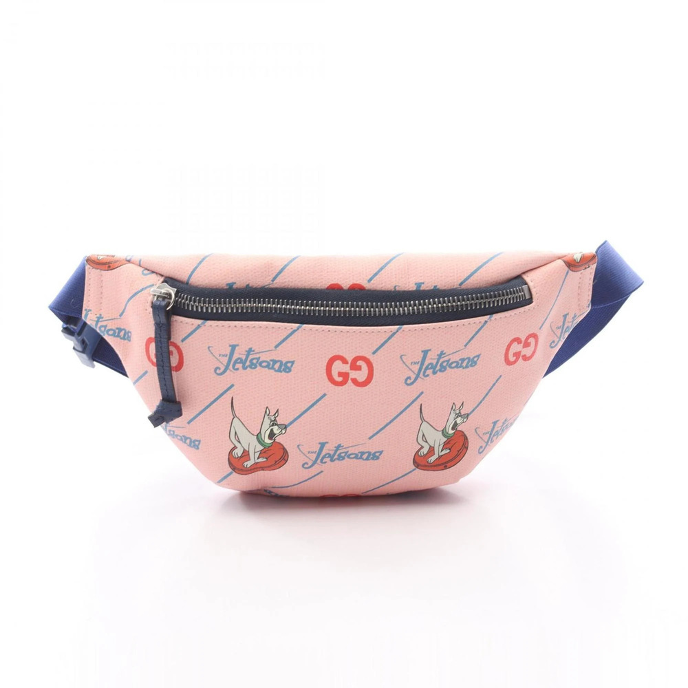 GUCCI Authentic Pink Coated Canvas Fanny Pack